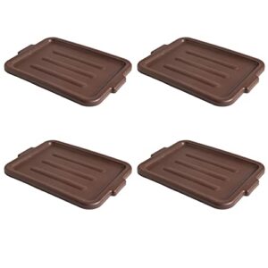 Luston 4-Pack Utility Cover/Lid For Bus Box,20" x 15",Commercial Cover/Lid for Bus Tub/Bin, Brown