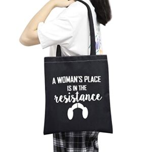 Feminist Tote Bag For Women A Woman's Place Is In The Resistance Feminist Theme Gift（place in resistance TGbl）