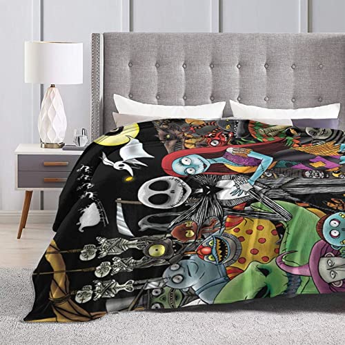 Ergou Mkhtved Ultra Soft Throw Blanket Flannel Fleece All Season Light Weight Living Room/Bedroom Warm Blanket,Black,80 inch X60 inch