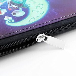 G-Ahora Nightmare Before Christmas Leather Wallet Jack Skellington All Over Print Faux Leather Wallet (WC Jack Skellington C)