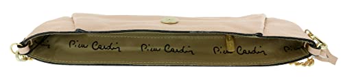 Pierre Cardin Pink Leather Small Slouchy Fashion Clutch for womens