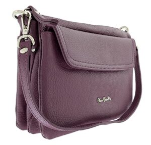 pierre cardin lavender leather small clutch crossbody bag for womens