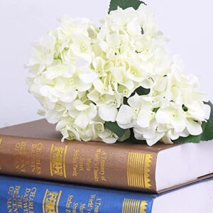 FagusHome 30 Pcs 8 Inch Big Silk Hydrangea Heads Artificial Flowers Heads with Stems Fake Hydrangea Flowers for Décor