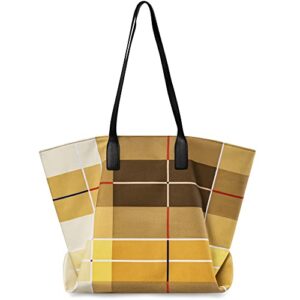 tote bag for women, soft leather shoulder bag waterproof big capacity handbag with zipper satchel for shopping outgoing(khaki)