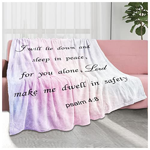 JEPELUS Christian Gifts for Women, Inspirational Bible Verse Blanket with Healing Thoughts and Prayers,Scripture Blanket-Spiritual Caring Religious Thanksgiving Day Gifts for Women-60X80