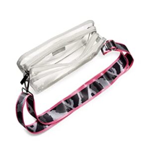 Haute Shore - Drew Clear Vinyl Crossbody w/Camo Strap