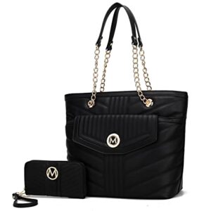 MKF Collection Tote & Wristlet Wallet for Women - Designer Handbag Shoulder Bag - Top-handle Purse