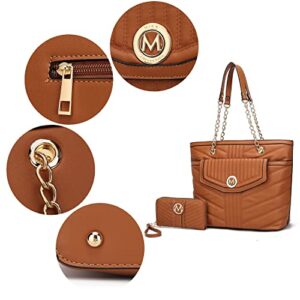 MKF Collection Tote & Wristlet Wallet for Women - Designer Handbag Shoulder Bag - Top-handle Purse