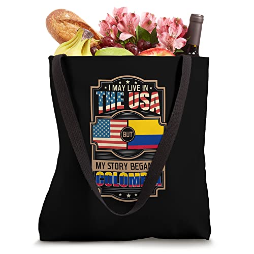 I may live in the USA but my story began in Colombia Tote Bag