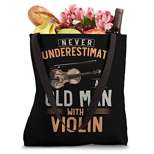 Retired Violinist Old Man Violin Player Retirement Violin Tote Bag