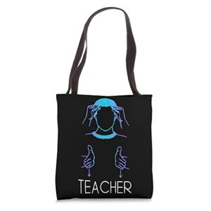 american sign language teacher pro interpreter gifts apparel tote bag