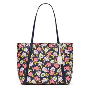 kate spade handbag for women cara tote bag purse large, blue multi, large