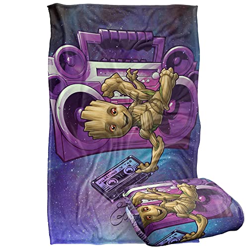 Marvel Guardians of The Galaxy Blanket, 36"x58", Mix Tape, Silky Touch Super Soft Throw Blanket