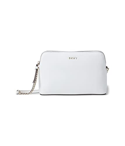 DKNY Bryant Top Zip Crossbody White/Gold One Size