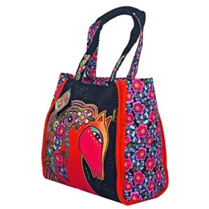 Laurel Burch Blazing Horses Large Casual Shoulder Tote Bag