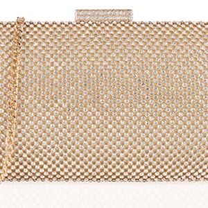 Venoline Women’s Crystal Evening Handbags Rhinestones Ladies Clutch Sparkling Purse Bags Gold