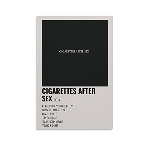 XIAOMB Cigarettes After Sex Music Poster for Bedroom Aesthetic Wall Decor Canvas Wall Art Gift 12x18inch(30x45cm)