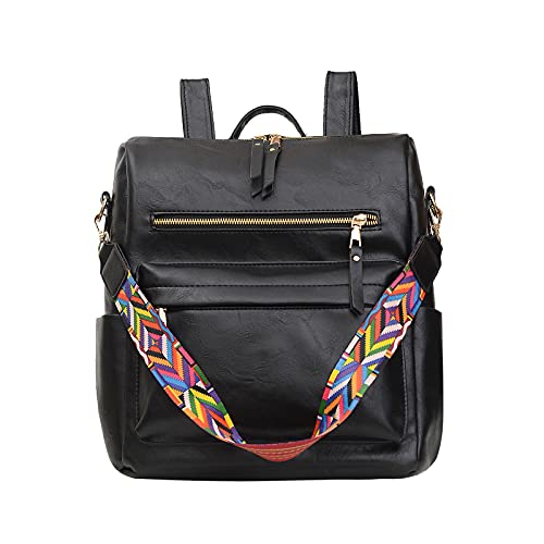 Capacity Ethnic Large Backpack Backpack Soft Retro Style Women's Embroidered Backpacks Big Backpack for Women, 220622dzqV2AWz0PS, 32*14*35, Black