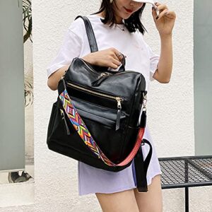 Capacity Ethnic Large Backpack Backpack Soft Retro Style Women's Embroidered Backpacks Big Backpack for Women, 220622dzqV2AWz0PS, 32*14*35, Black