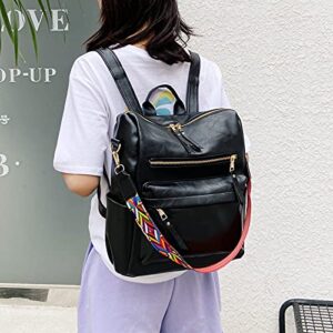 Capacity Ethnic Large Backpack Backpack Soft Retro Style Women's Embroidered Backpacks Big Backpack for Women, 220622dzqV2AWz0PS, 32*14*35, Black