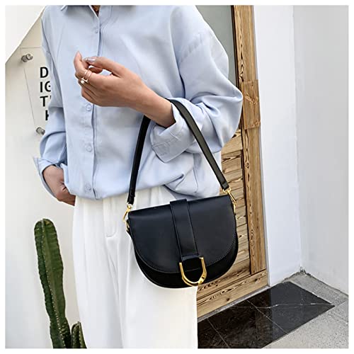 Small Crossbody Bags for Women Classic Top Handle Satchel Bag Shoulder Purse, Black