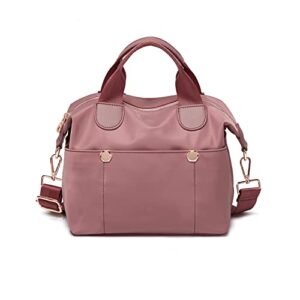 porrasso women crossbody bag fashion shoulder bag multifunctional handbag ladies satchel nylon messenger bag for travel school work daily use pink