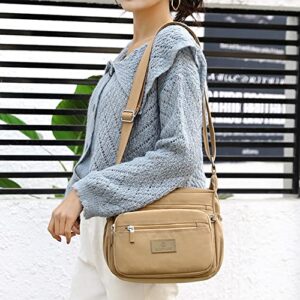 Crossbody Bag for Women Nylon Shoulder Bag Waterproof Lightweight Messenger Purses Multi Pocket Travel Handbag