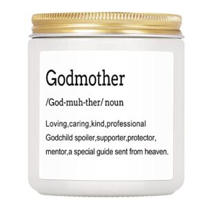 Godmother Gifts, Godmother Gifts for Women, Mothers Day Gift for Godmother - Birthday, Christmas Gifts for Godmother, Godmother Definition Gifts, Godmother Baptism Gifts - 7 oz Lavender Scented Candle