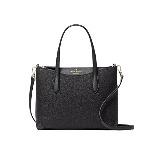 kate spade purse handbag crossbody Shimmy glitter (One size, Satchel-Black)