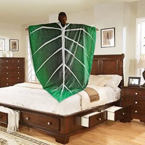 Giant Leaf Shaped Blanket Big Green Leaf Throw Blanket, 87*60 inches Cute Plant Blanket, for Bed, Sofa...