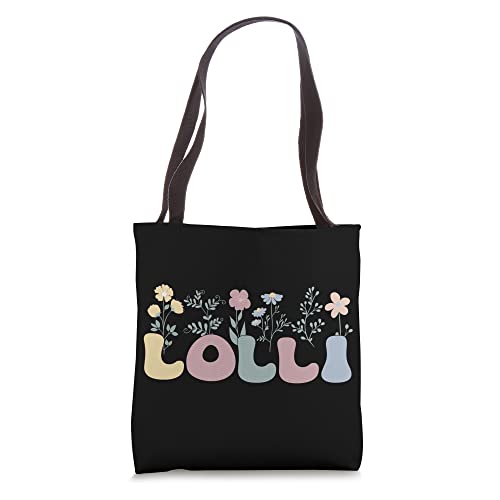 Groovy Lolli Grandmother Flowers Lolli Grandma Tote Bag