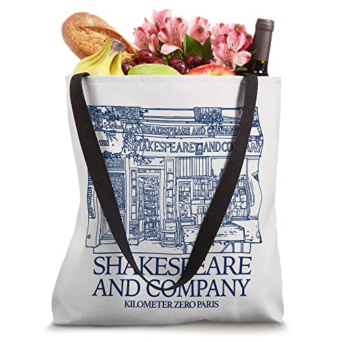 Shakespeare and company, vintage library blue Tote Bag
