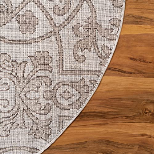 Rugs.com Nepal Collection Rug – 8X10 Oval Dark Beige Medium Rug Perfect for Living Rooms, Large Dining Rooms, Open Floorplans