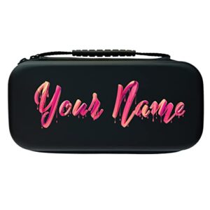 Case Made For Nintendo Switch Custom Dripping Graffiti Name Switch OLED Console Protective Travel Personalized Carry Case for Gamers N7