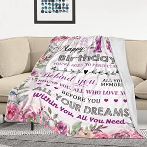40th Birthday Gifts for Women Blanket 50" x 60", 40th Birthday Blanket for Women Turning 40, Wife Sister Mom Friends 1982 Birthday Gift