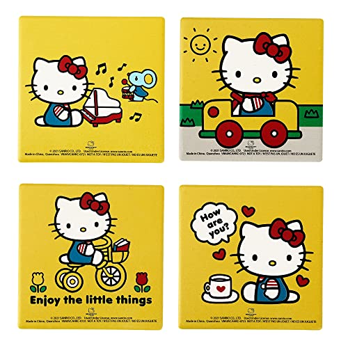 Hello Kitty Ceramic Drink Coaster Set of 4