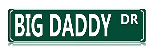 Qianyin Big Daddy Dr Metal Street Tin Sign Novelty Dad Dads Room Funny Vintage Slim Tin Signs 16 x 4 Inch Wall Art Decor Iron Poster for Home Farmhouse Bar Cafe Garage Indoor Outdoor Gift