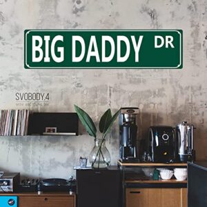 Qianyin Big Daddy Dr Metal Street Tin Sign Novelty Dad Dads Room Funny Vintage Slim Tin Signs 16 x 4 Inch Wall Art Decor Iron Poster for Home Farmhouse Bar Cafe Garage Indoor Outdoor Gift