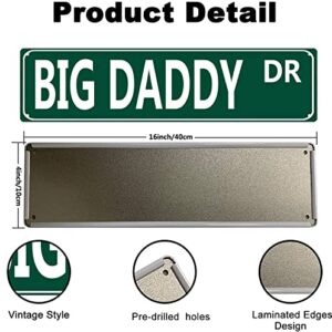 Qianyin Big Daddy Dr Metal Street Tin Sign Novelty Dad Dads Room Funny Vintage Slim Tin Signs 16 x 4 Inch Wall Art Decor Iron Poster for Home Farmhouse Bar Cafe Garage Indoor Outdoor Gift