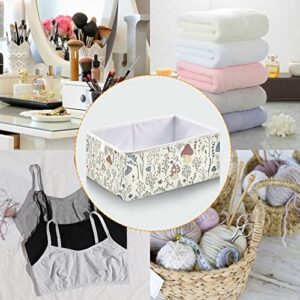 xigua Mushroom Cube Storage Bin Large Collapsible Storage Basket Toys Clothes Organizer Box for Shelf Closet Bedroom Home Office, 11 x 11 x 11 Inch