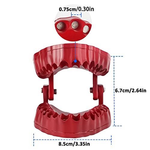 MIMIRACLE Denture Drill Bit Holder Holds Up To 28 Bits Screwdriver Bit Organizer Fits 1/4 Inch Hex Bit and Drive Bit Adapter -Red