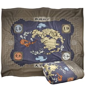 avatar the last airbender blanket, 50″x60″ map silky touch super soft throw blanket