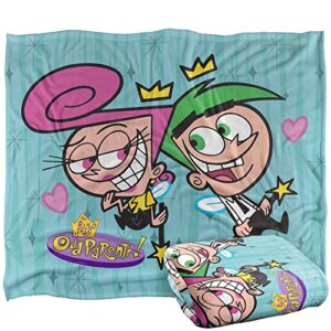 fairly odd parents blanket, 50″x60″ wanda and cosmo in love silky touch super soft throw blanket