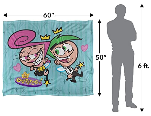 Fairly Odd Parents Blanket, 50"x60" Wanda and Cosmo in Love Silky Touch Super Soft Throw Blanket