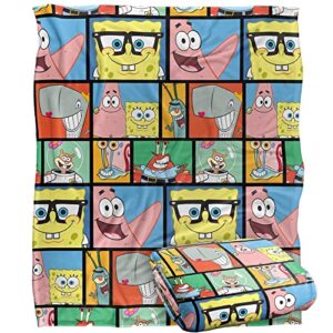 spongebob blanket, 50″x60″ spongebob tile pattern silky touch super soft throw blanket