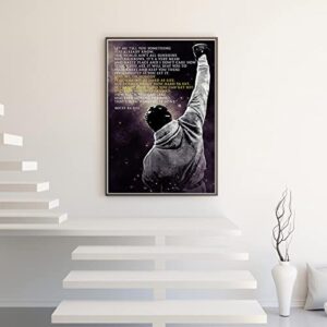 Rocky Balboa Motivational Quote Movie Poster Decorative Wall Art Boxing Inspiring Quotes Hope Prints Artwork Modern Wall Decor for Office (12x16in(30x40cm)-Unframed)