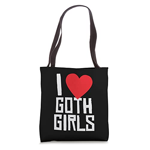 I Heart Love Goth Girls - Emo Gothic Girl Lover Tote Bag