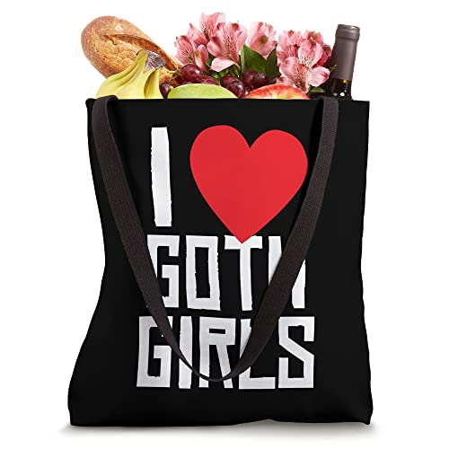 I Heart Love Goth Girls - Emo Gothic Girl Lover Tote Bag