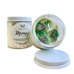 6 oz money & abundance intention crystal candle