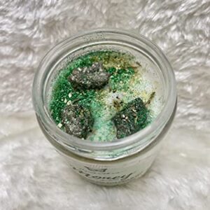 6 OZ Money & Abundance Intention Crystal Candle